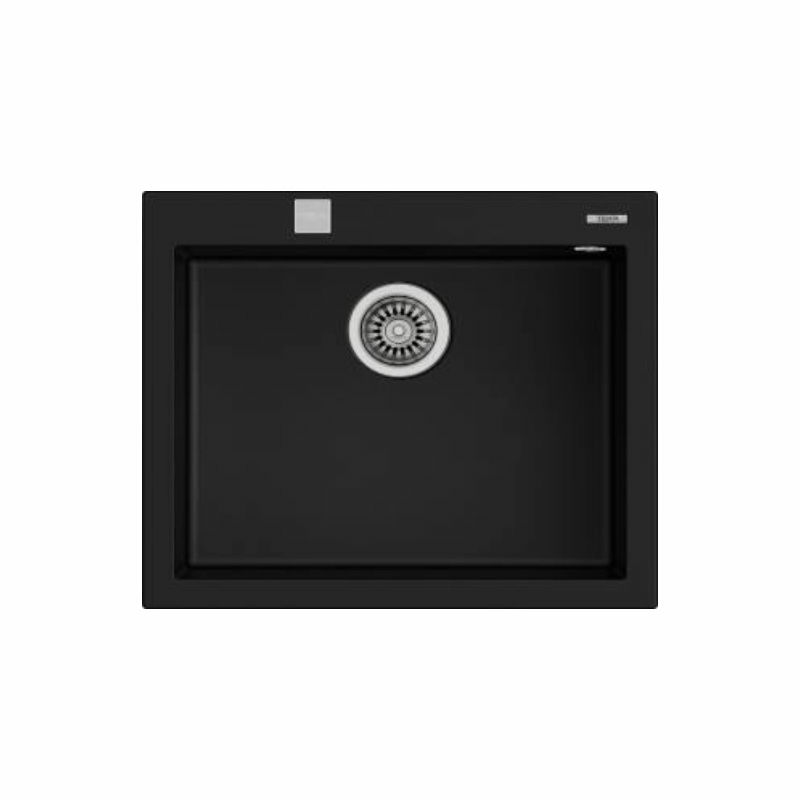 Fregadero Teka FORSQUARE 50.40 TG – Enrasado/encastrado, Cubeta XXL 50×40 cm, Tegranite+ negro mate