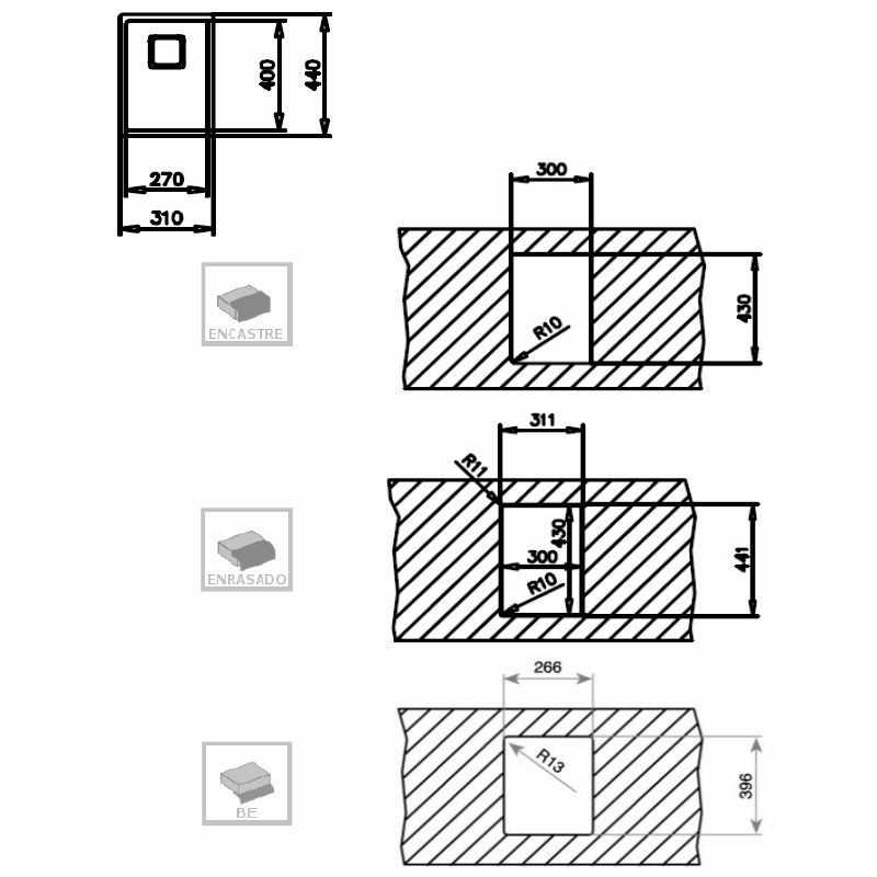 Fregadero Teka FlexLinea RS15 27.40 – Acero Inox 18/10, Cubeta 20 cm, Enrasado/Encastrado