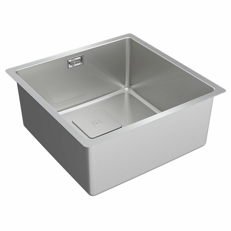 Fregadero 1 cubeta Teka FlexLinea RS15 40.40 M-XT 1C PureClean – Acero inox SoftTexture, Profundidad 20 cm, Instalación enrasado/encastrado