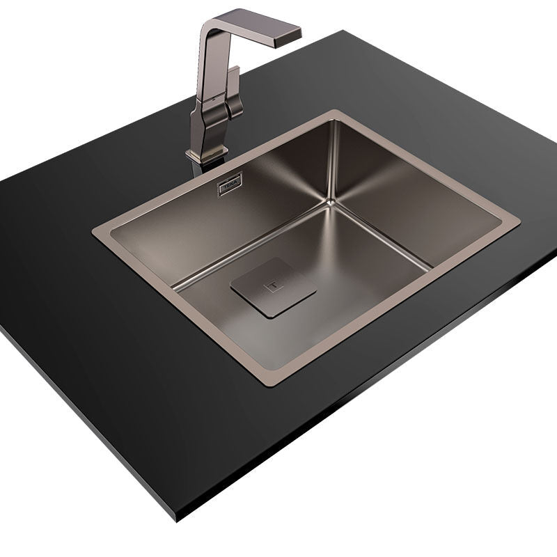 Fregadero 1 cubeta Teka FlexLinea RS15 50.40 – Titanio PVD, Acero 18/10, Sobre encimera