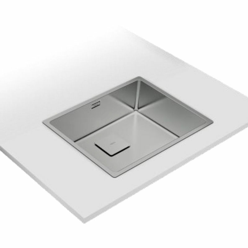 Fregadero 1 cubeta Teka FlexLinea RS15 50.40 – Inox satinado, Cubeta 20 cm, SilentSmart