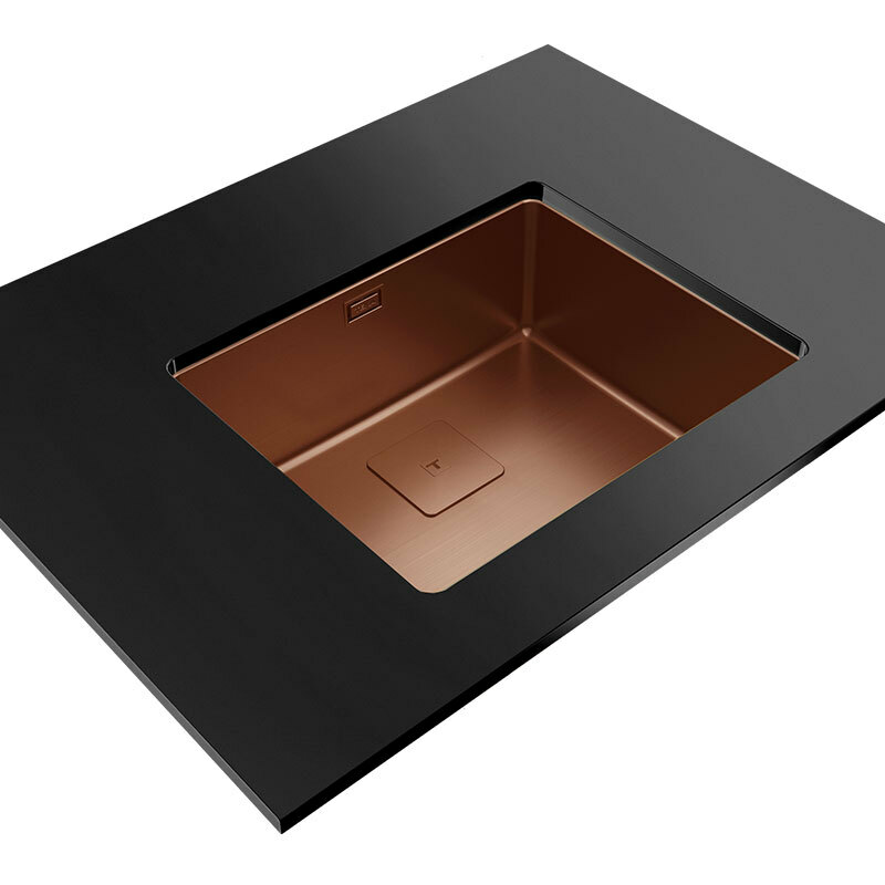 Fregadero Teka FlexLinea RS15 50.40 – Enrasado/encastrado, Cobre PVD, 1 cubeta