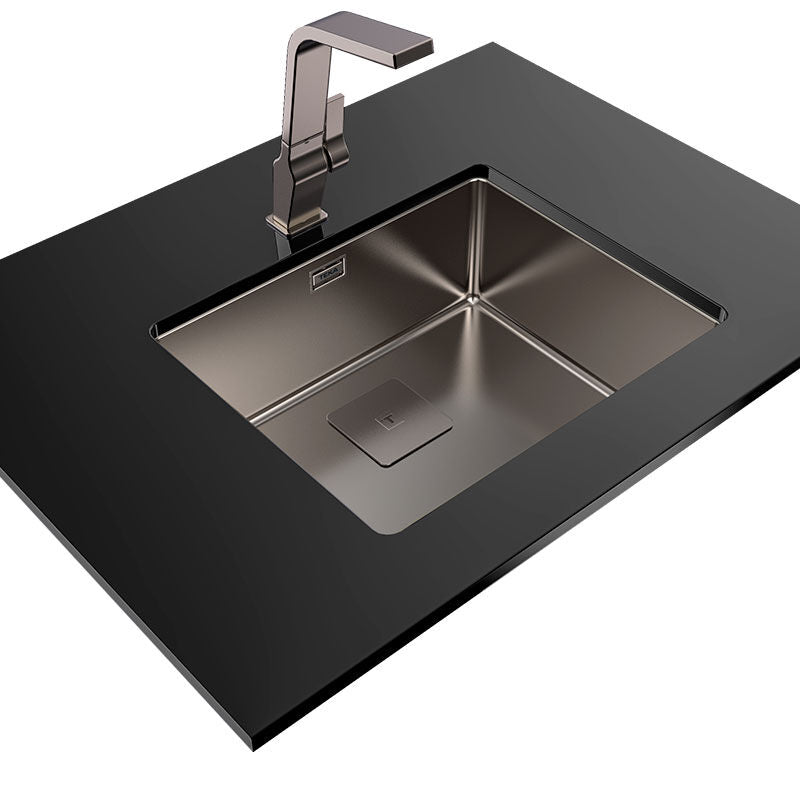Fregadero 1 cubeta Teka FlexLinea RS15 50.40 – Titanio PVD, Acero 18/10, Sobre encimera