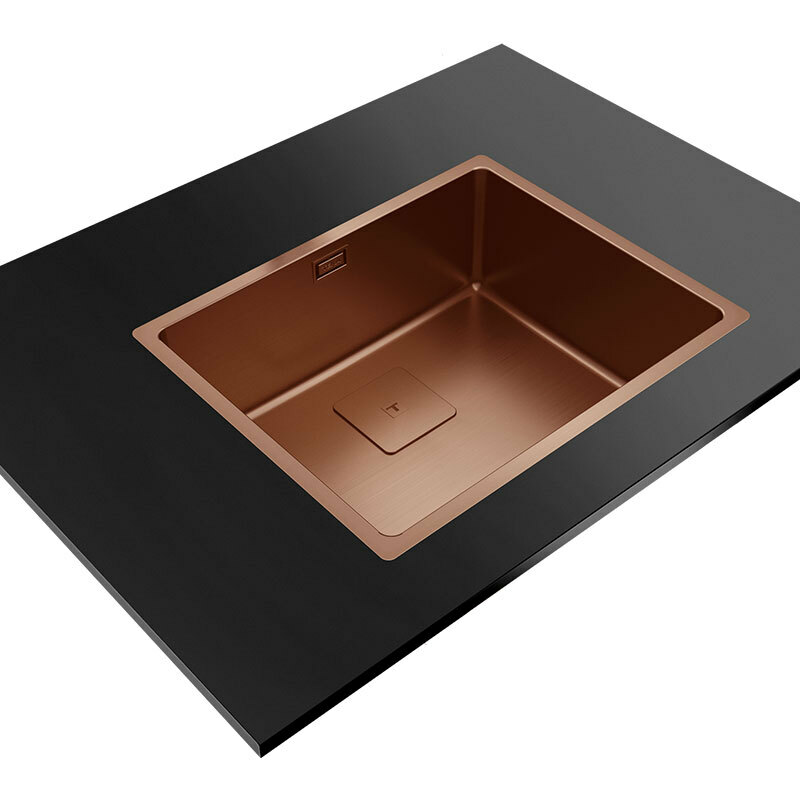 Fregadero Teka FlexLinea RS15 50.40 – Enrasado/encastrado, Cobre PVD, 1 cubeta