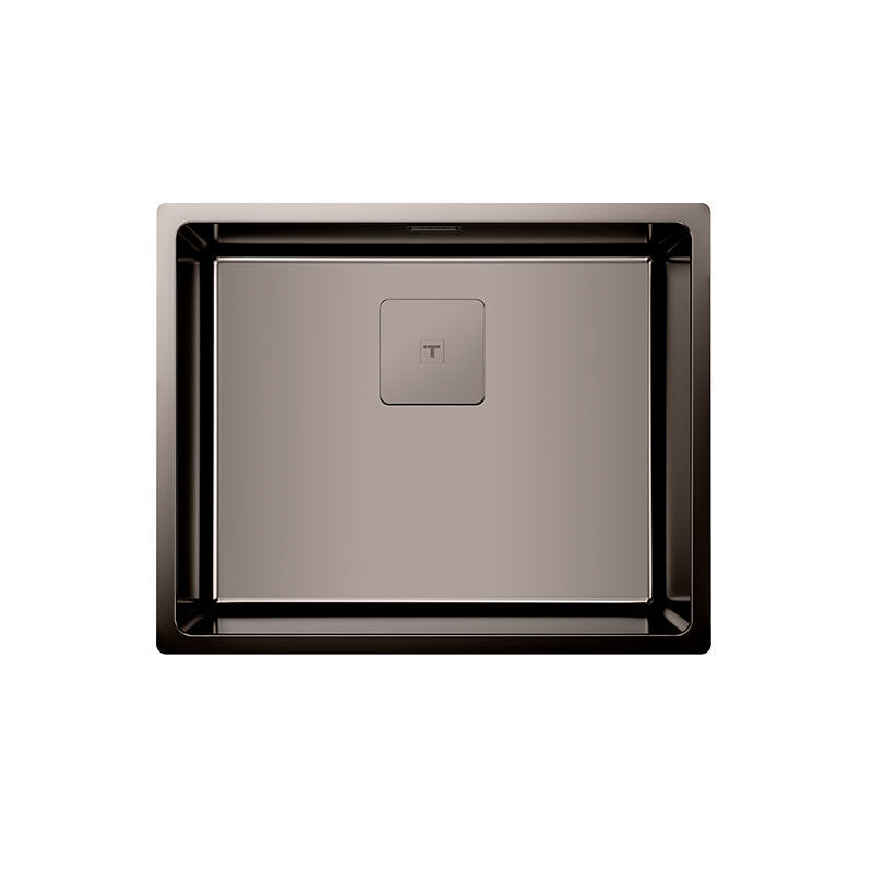 Fregadero 1 cubeta Teka FlexLinea RS15 50.40 – Titanio PVD, Acero 18/10, Sobre encimera