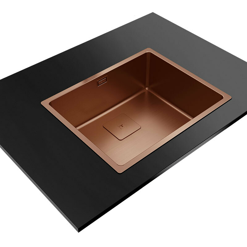 Fregadero Teka FlexLinea RS15 50.40 – Enrasado/encastrado, Cobre PVD, 1 cubeta