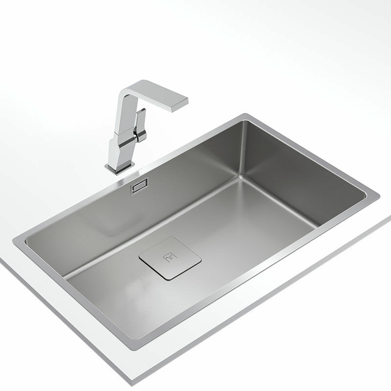 Fregadero 1 cubeta Teka FlexLinea RS15 71.40 M-XT PureClean – Acero 18/10, PureClean SoftTexture, Sobre encimera