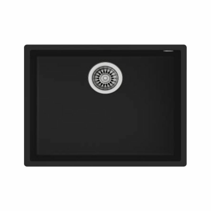 Fregadero bajo encimera Teka SQUARE 50.40 TG – Negro Tegranite+, 50x40 cm, Prof. 20 cm