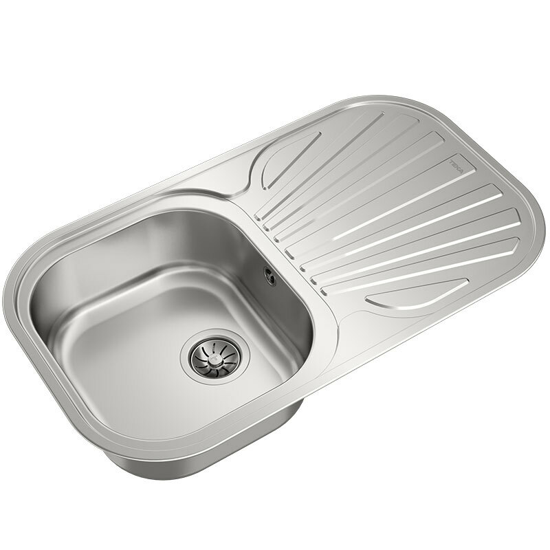 Fregadero encastrado Teka Stylo 1C 1E – Acero inoxidable 18/10, 1 cubeta con escurridor reversible, Para mueble 45 cm