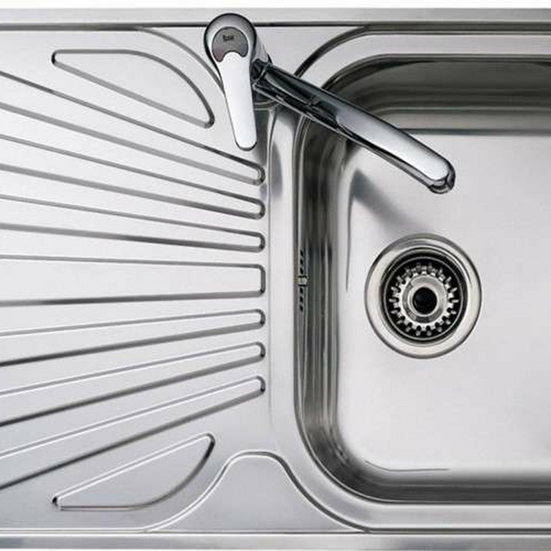 Fregadero Teka STYLO 1C 1E – Encastrado, Inox cepillado, Escurridor izquierdo