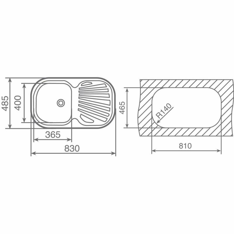 Fregadero Teka STYLO 1C 1E – Encastrado, Inox cepillado, Escurridor izquierdo