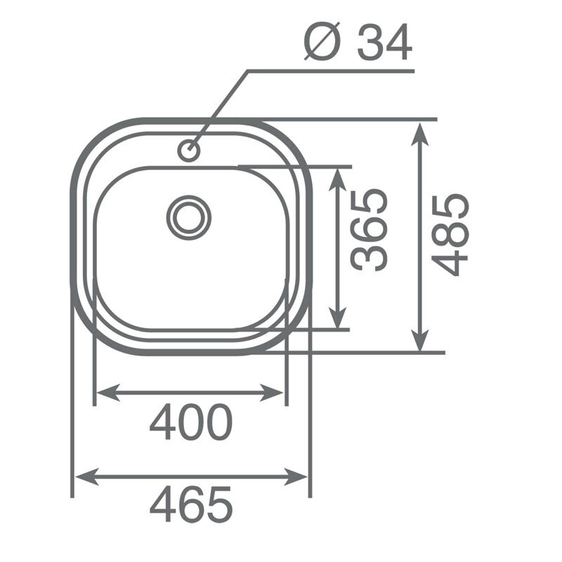 Fregadero Teka STYLO 1C – Encastrado, Acero inoxidable 18/10, Cubeta 16,5 cm