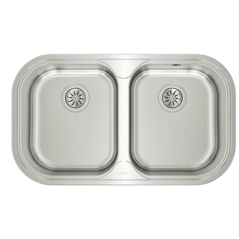 Fregadero Teka STYLO 2C – Acero inoxidable 18/10, Doble cubeta, Encastrado 80 cm