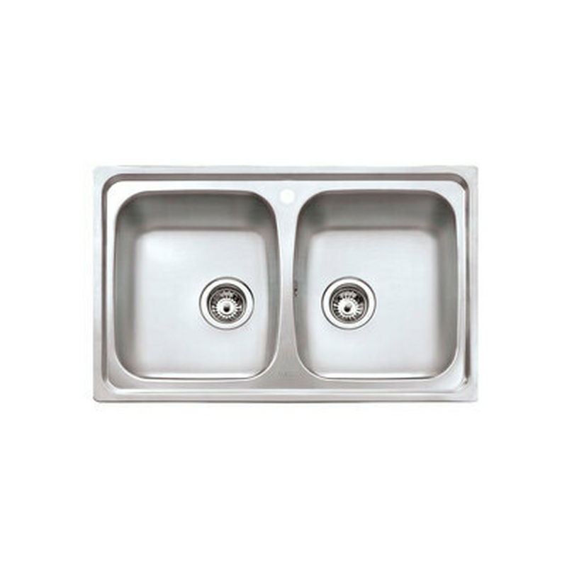 Fregadero de acero inoxidable Teka Starbright 80 E-XP 2C – 2 cubetas, encastrado reversible, inox pulido