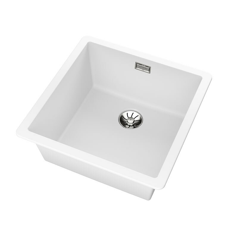 Fregadero Tegranite+ Teka Radea R10 40.40 M-TG – Granito blanco, Encastrable, Cubeta 20 cm