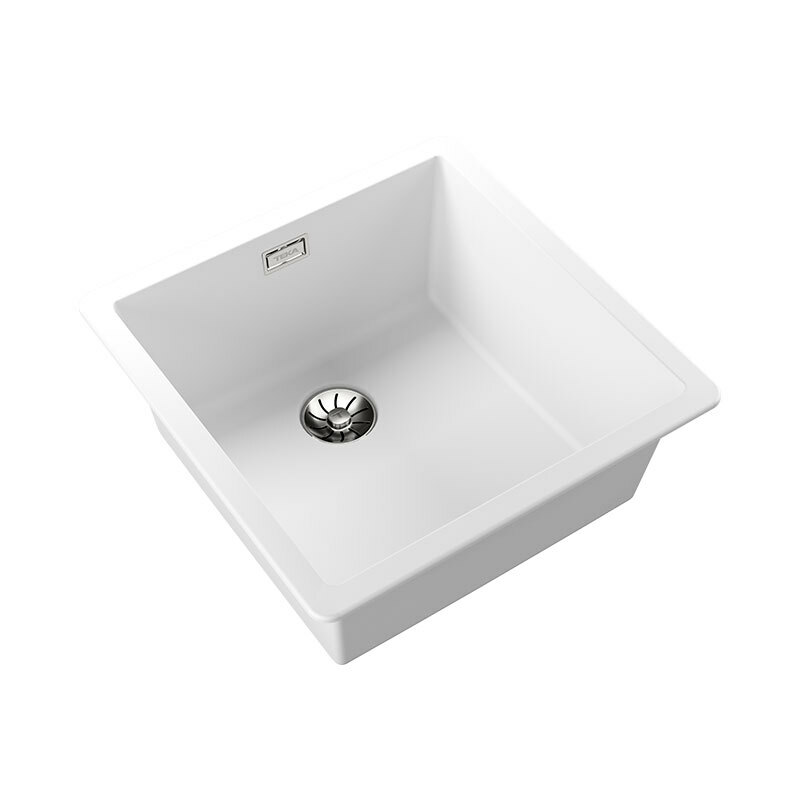 Fregadero Tegranite+ Teka Radea R10 40.40 M-TG – Granito blanco, Encastrable, Cubeta 20 cm