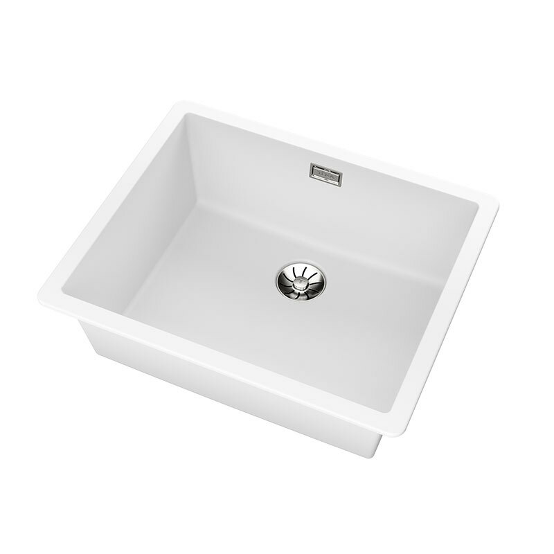 Fregadero Tegranite Teka Radea R10 50.40 M-TG – Enrasado/Encastrado, Blanco, Cubeta 50x40 cm