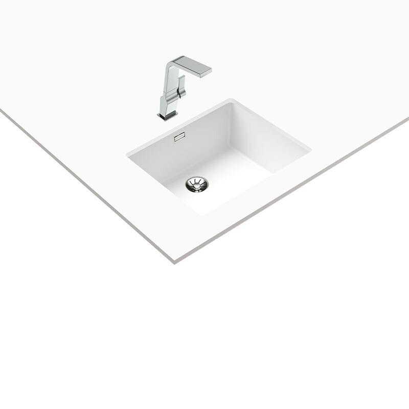 Fregadero Tegranite Teka Radea R10 50.40 M-TG – Enrasado/Encastrado, Blanco, Cubeta 50x40 cm