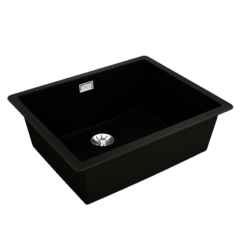 Fregadero Teka Radea R10 50.40 M-TG – Negro, Cubeta XXL 50x40 cm, Enrasado/encastrado