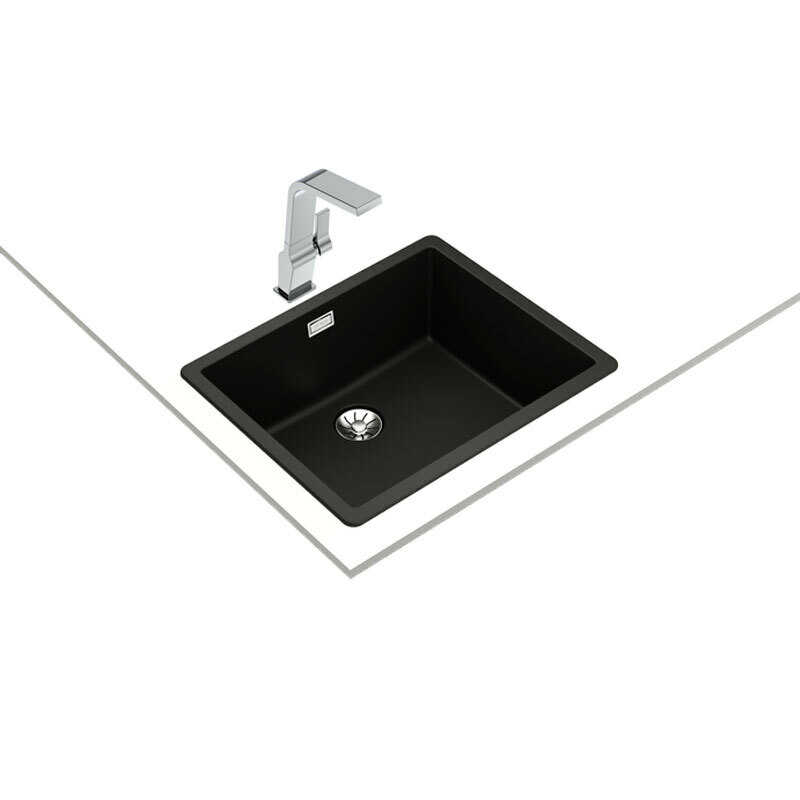 Fregadero Teka Radea R10 50.40 M-TG – Negro, Cubeta XXL 50x40 cm, Enrasado/encastrado