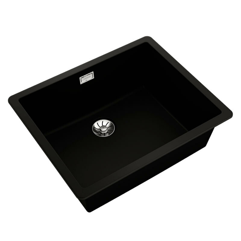 Fregadero Teka Radea R10 50.40 M-TG – Negro, Cubeta XXL 50x40 cm, Enrasado/encastrado