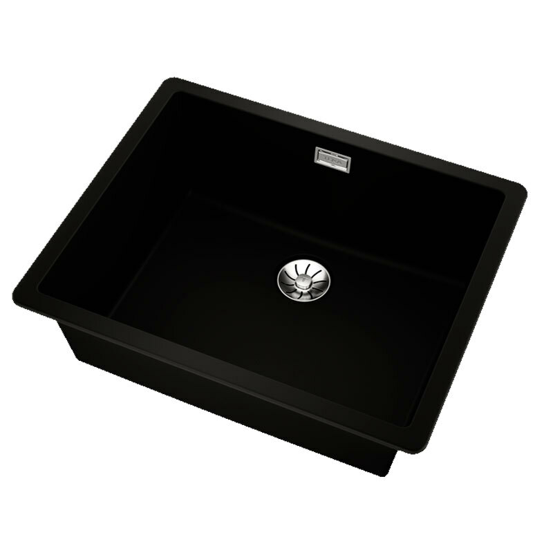 Fregadero Teka Radea R10 50.40 M-TG – Negro, Cubeta XXL 50x40 cm, Enrasado/encastrado