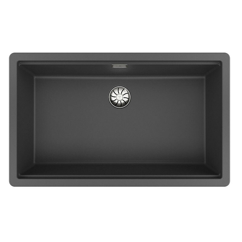 Fregadero Tegranite+ Teka Radea R10 70.40 M-TG – Enrasado/encastrado, Cubeta XXL 20 cm, Negro mate