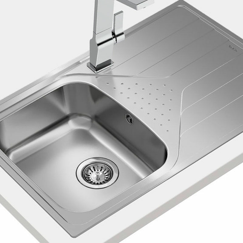 Fregadero Teka Universe 45 T-XP 1C 1E – Encastrado, Inox pulido, 1 cubeta con escurridor derecho