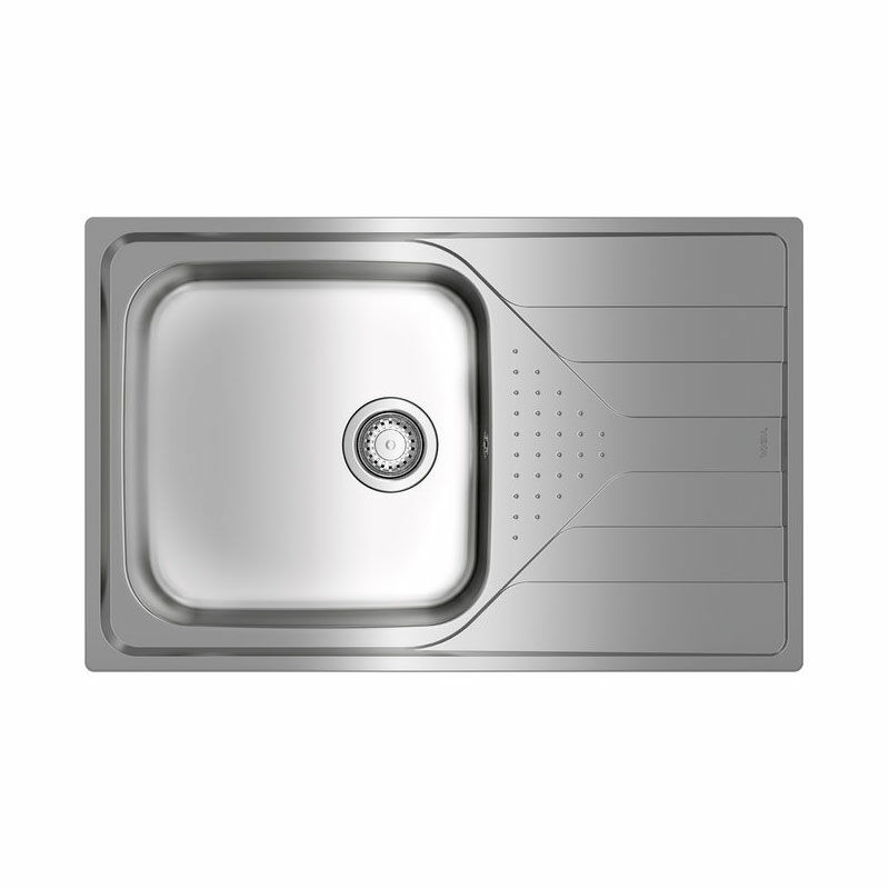 Fregadero encastrado Teka Universe 50 T-XP 1C 1E MAX Derecha – Acero inoxidable pulido, Cubeta profunda 17,5 cm, Escurridor derecho