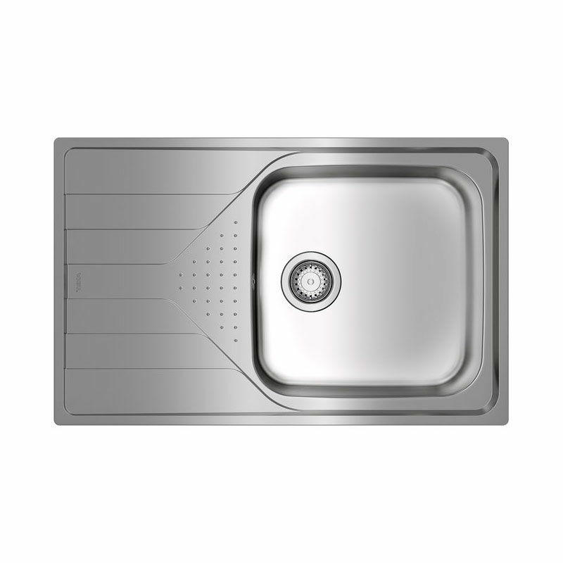 Fregadero encastrado Teka Universe 50 T-XP 1C 1E Max – Acero inoxidable pulido, Escurridor reversible, Cubeta 17,5 cm