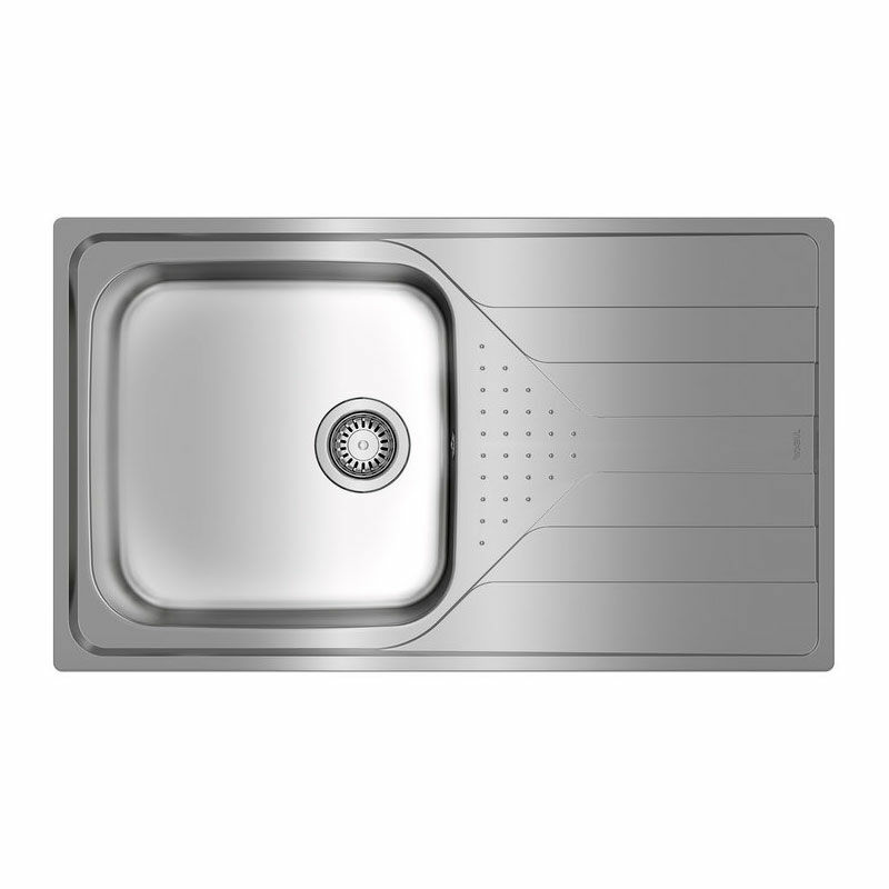 Fregadero encastrado Teka Universe 50 T-XP 1C 1E PLUS – Inox pulido, Cubeta 19,5 cm, Escurridor reversible