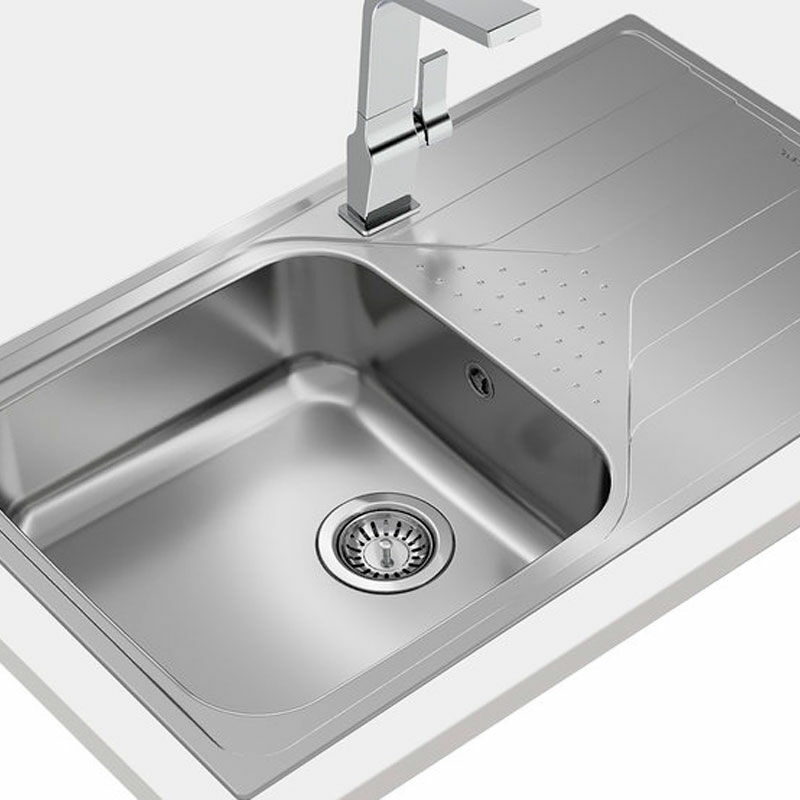Fregadero encastrado Teka Universe 50 T-XP 1C 1E PLUS – Inox pulido, Cubeta 19,5 cm, Escurridor reversible