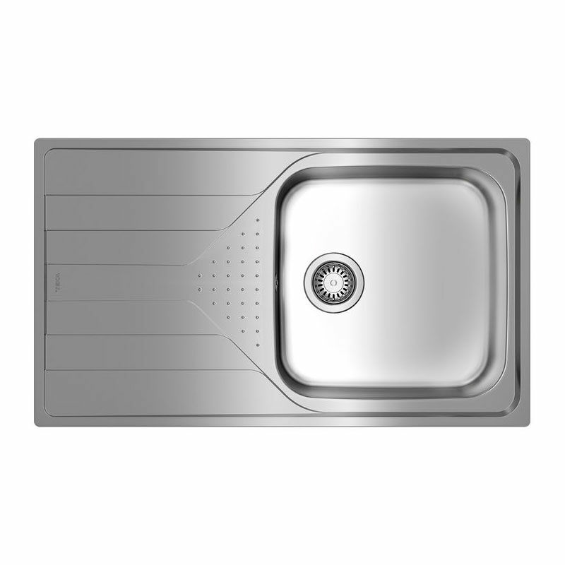 Fregadero encastrado Teka Universe 50 T-XP 1C 1E PLUS – Inox pulido, Cubeta 19,5 cm, Escurridor reversible