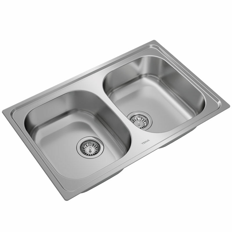 Fregadero encastrado Teka Universe 80 T‑XP 2C – Acero inoxidable, 2 cubetas, mueble 80 cm