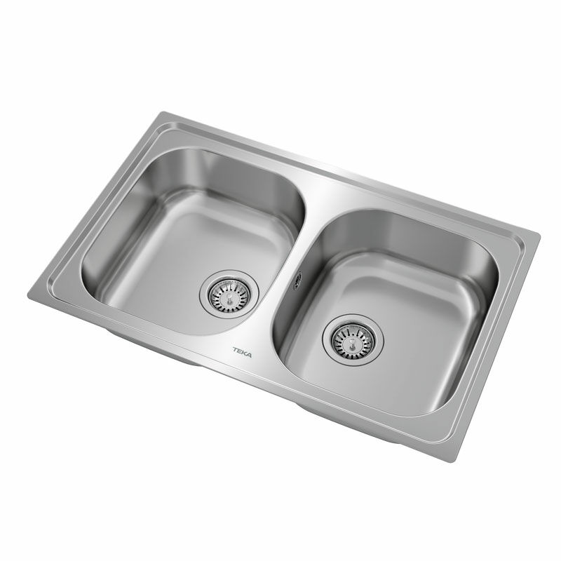 Fregadero encastrado Teka Universe 80 T‑XP 2C – Acero inoxidable, 2 cubetas, mueble 80 cm