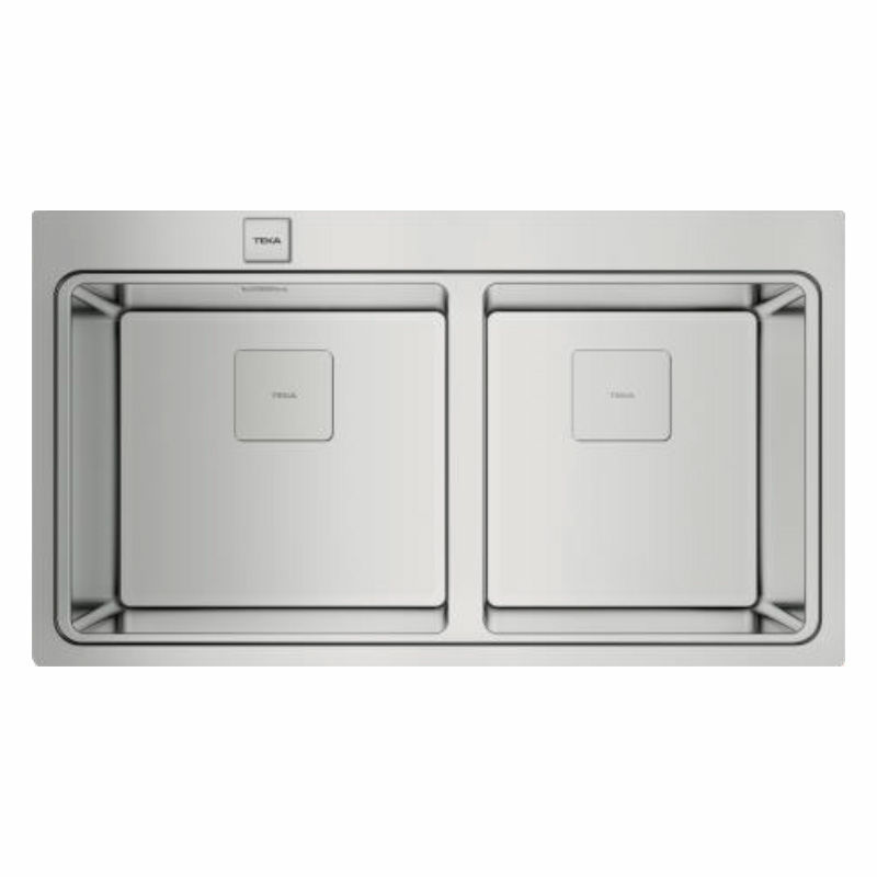 Fregadero Teka Zenit RS15 2C 86 – Enrasado, Acero inoxidable 18/10, 2 cubetas 86 cm