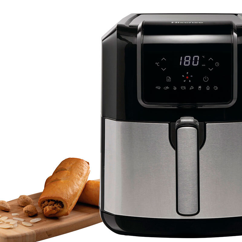 Freidora de aire Hisense H06AFBS1S3 – 5L, 1700W, 8 programas automáticos