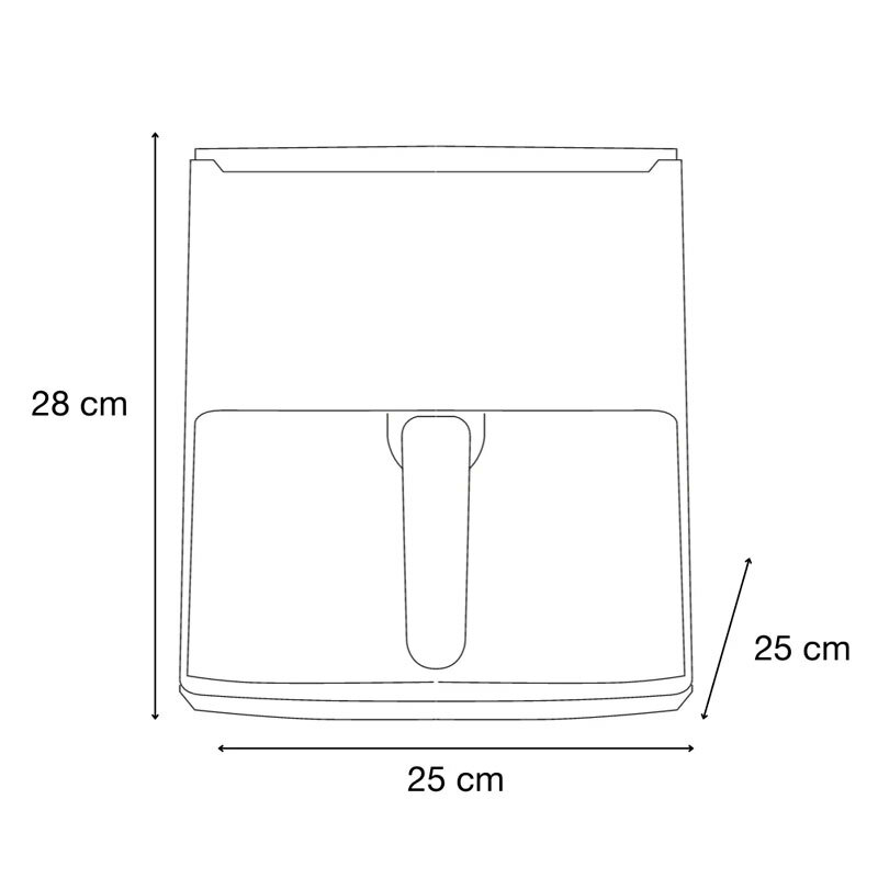 Freidora de aire Solac FA1400D – 5 L, Sin aceite, Pantalla táctil