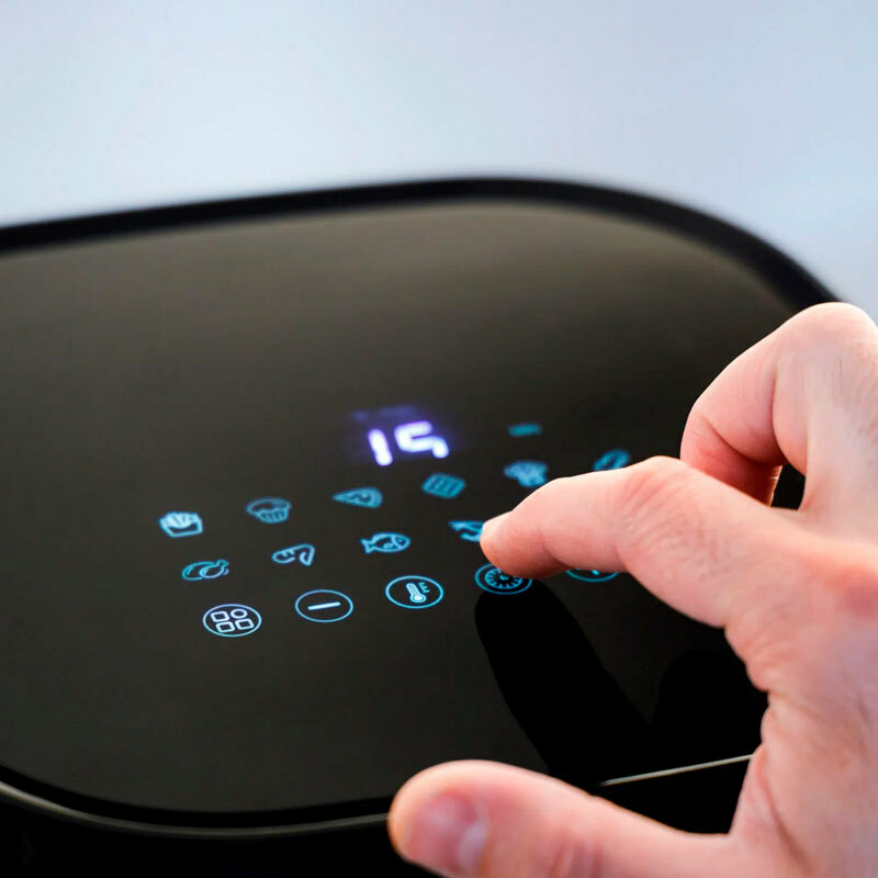 Freidora de aire Solac FA1400D – 5 L, Sin aceite, Pantalla táctil