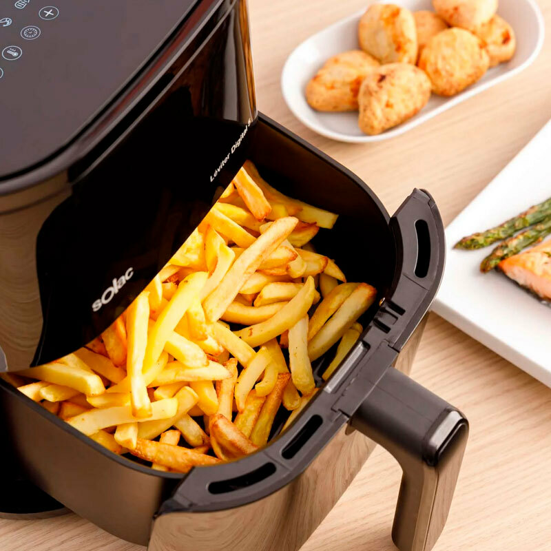 Freidora de aire Solac FA1400D – 5 L, Sin aceite, Pantalla táctil
