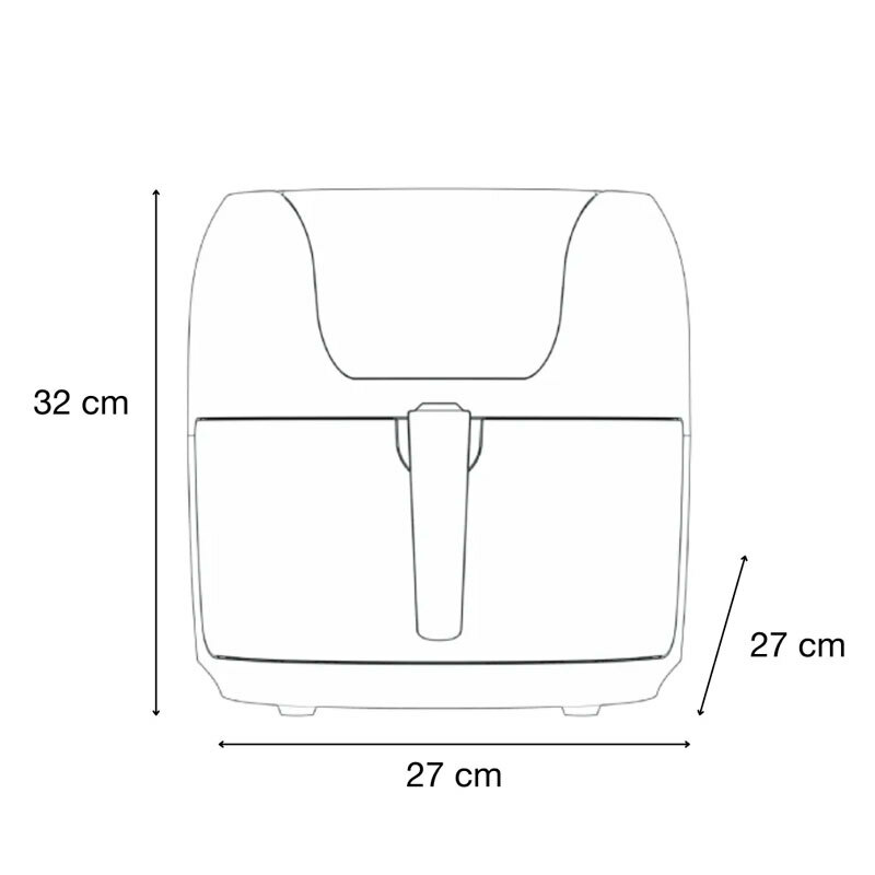 Freidora de aire Solac FA1800 (S97203700) – 7,4 L, 1.800 W, Pantalla táctil