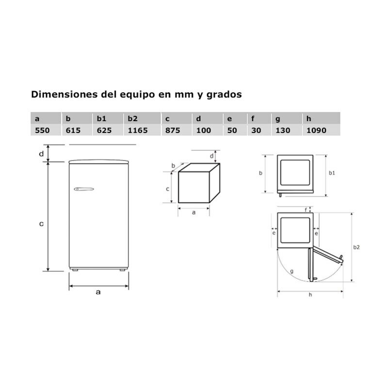 Frigorífico Exquisit RKS120-V-H-160F – 122 L, Retro rojo, 112 kWh/año