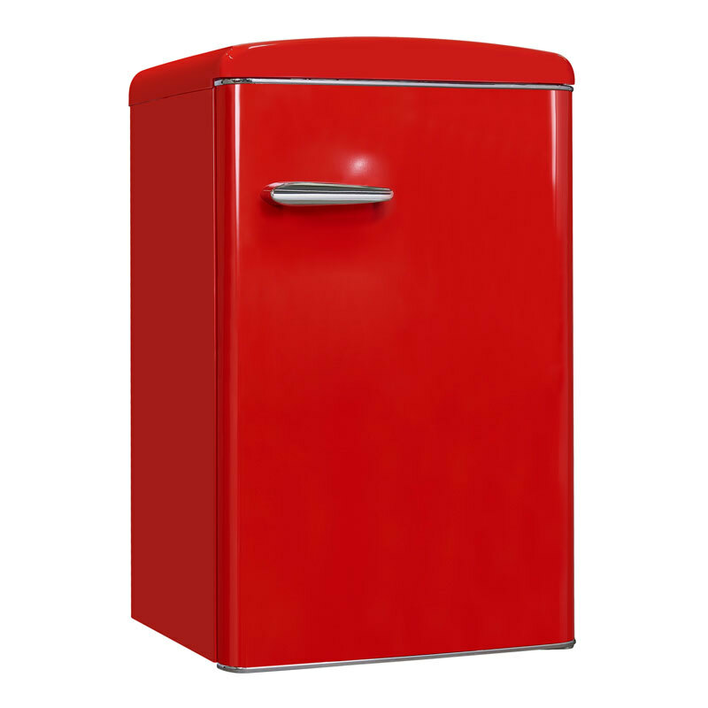 Frigorífico Exquisit RKS120-V-H-160F – 122 L, Retro rojo, 112 kWh/año