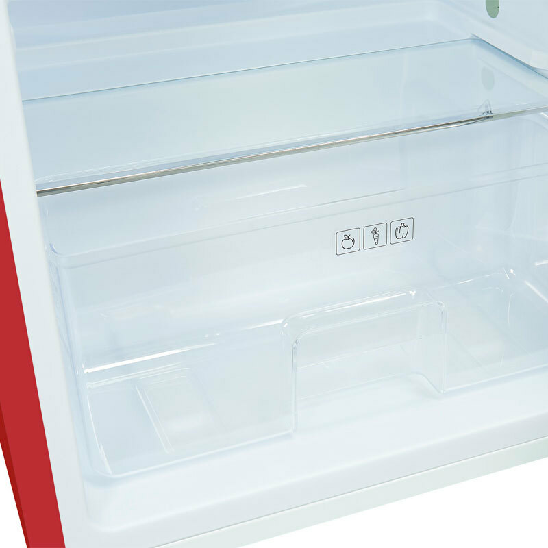 Frigorífico Exquisit RKS120-V-H-160F – 122 L, Retro rojo, 112 kWh/año