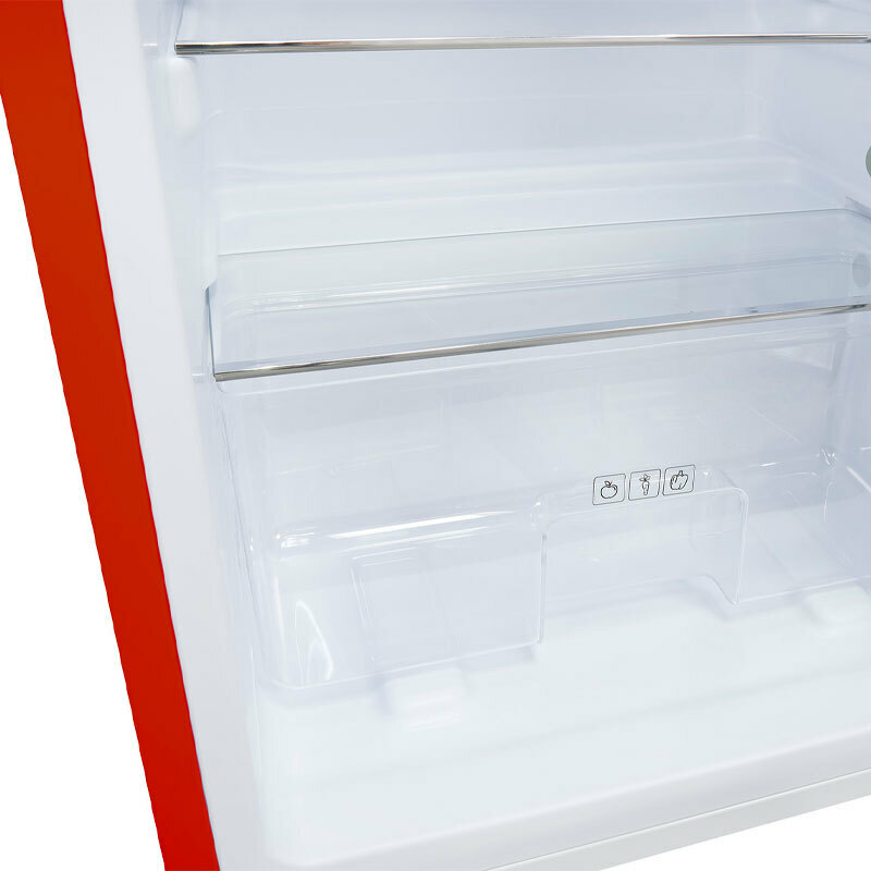 Frigorífico una puerta Exquisit RKS325-V-H-160F – 229 L, No Frost, Rojo