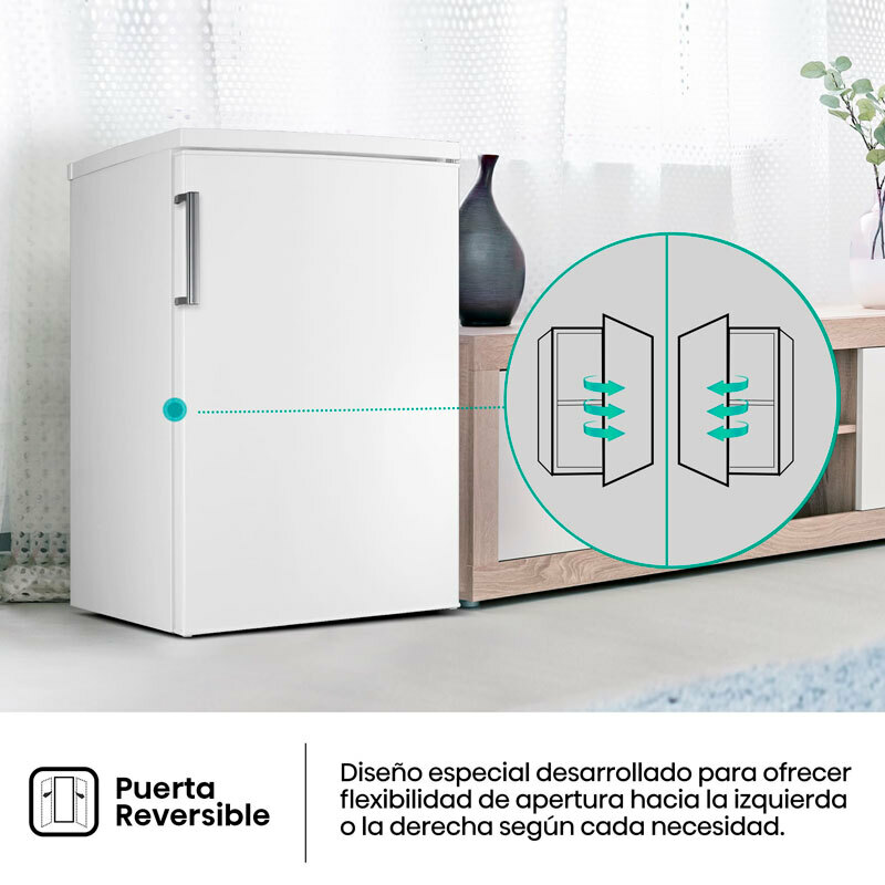 Frigorífico 1 puerta Hisense RL170D4BWE – 133 L, Libre instalación, Puerta reversible