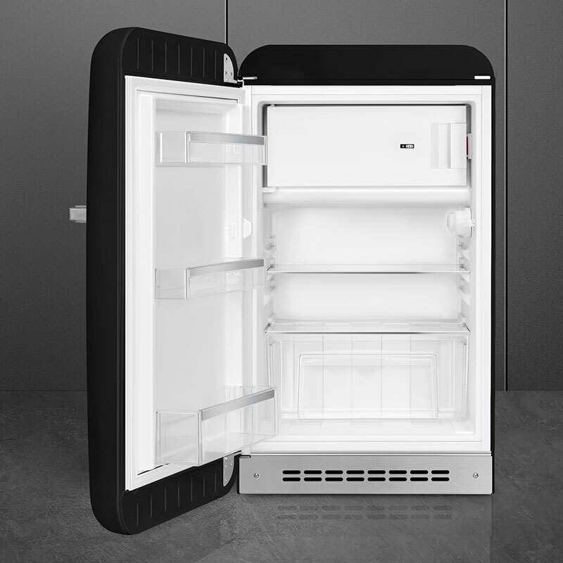 Frigorífico monopuerta Smeg FAB10LBL6 – 50's Negro, 122 L, Clase D