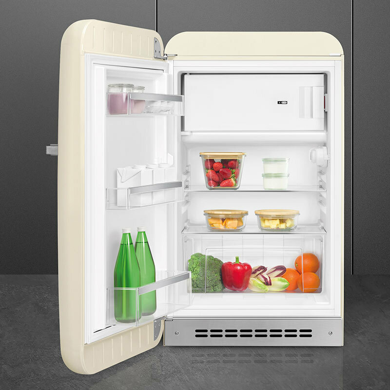 Frigorífico monopuerta Smeg FAB10LCR6 – 122 L, Crema retro, Clase D