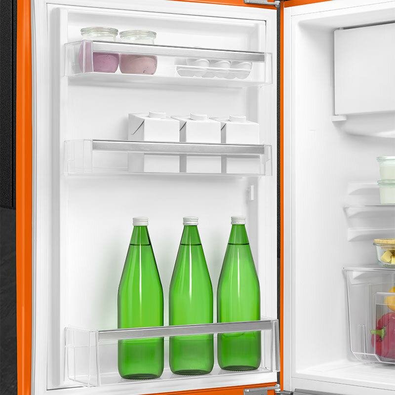 Frigorífico 1 puerta Smeg FAB10LOR6 – Retro naranja, 122 L, 35 dB