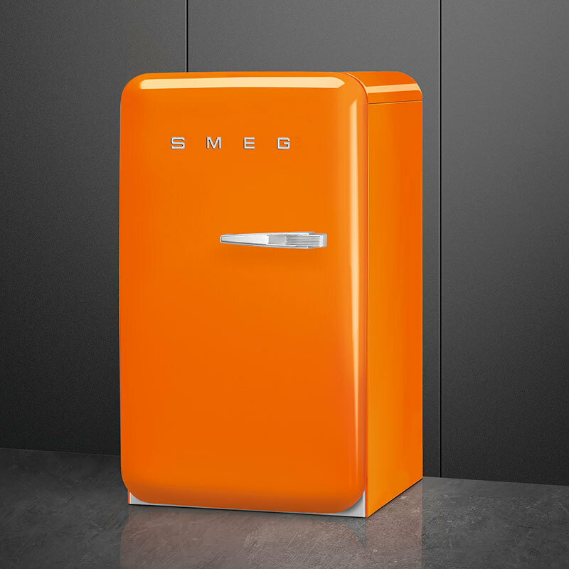 Frigorífico 1 puerta Smeg FAB10LOR6 – Retro naranja, 122 L, 35 dB